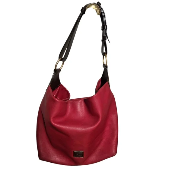 Dooney & Bourke Red Pebbled Leather Large Hobo Bag 2014 - Picture 3 of 16